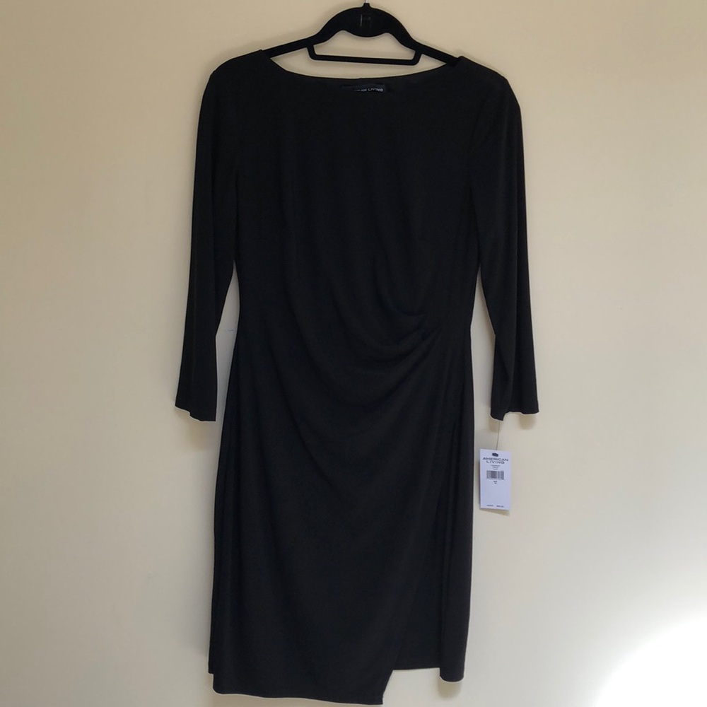 Black American Living Jersey Sheath Dress